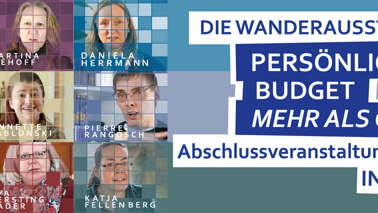 Die Wanderausstellung Persönliches Budget Mehr als Geld! Abschlussveranstaltung am 22. Februar 2019 in Gronau.
