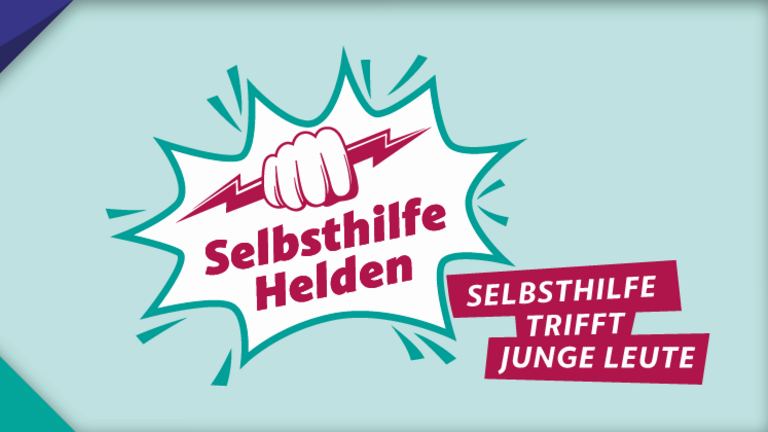 links: KSL-Kacheln, rechts das Logo der Jungen Selbsthilfe