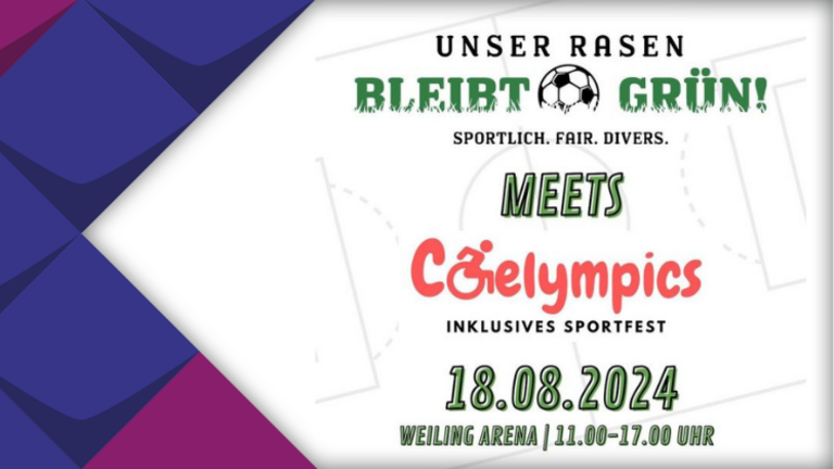 Foto des Flyers von Unser Rasen Bleibt Grün und Coelympics