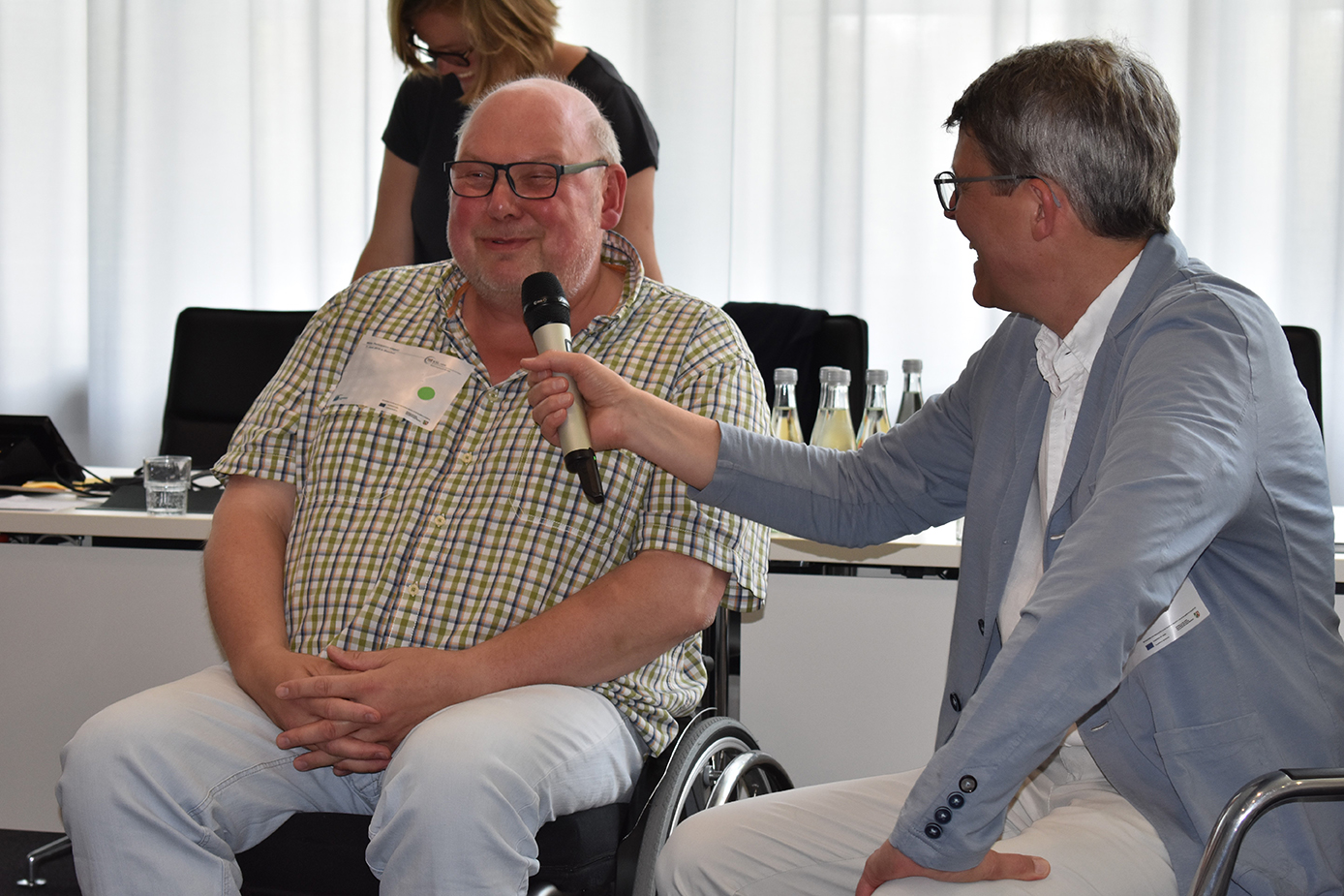 Gute Stimmung. Thomas Gesenhues und Holger Beller im Gespräch.