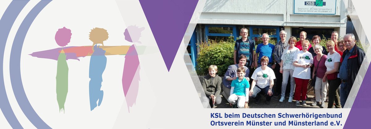 Eine Grafik mit dem KSL-Logo (links) und ein Bild (rechts) mit Teilnehmenden der Veranstaltung.