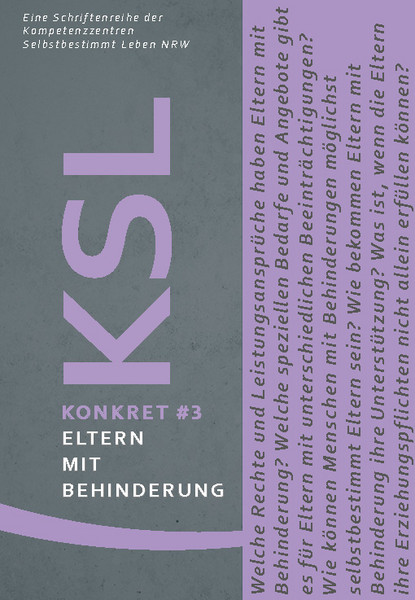 Titelseite der KSL-Konkret #3 Eltern mit Behinderung